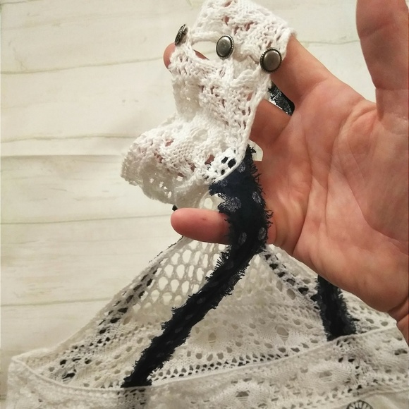 Free People handkerchief hog neck Crochet top - Picture 8 of 8